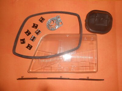 VAUXHALL CAVALER Mk2 PASSENGER SIDE N/S HEADLIGHT GLASS, SEAL & FIXING KIT - Vroom Classics