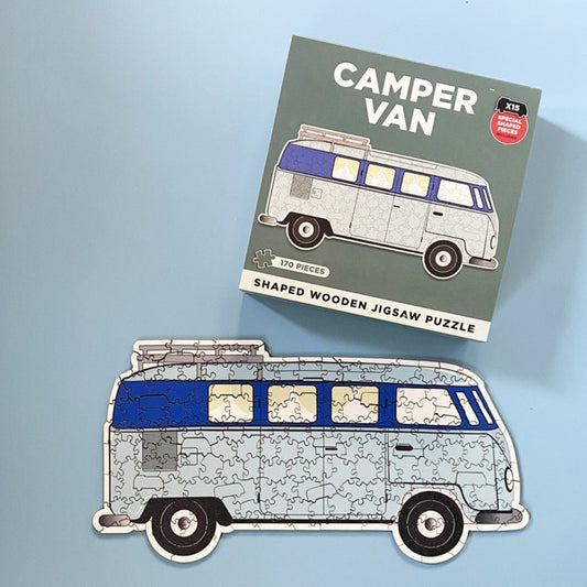 WOODEN SHAPED CAMPER VAN JIGSAW - Vroom Classics