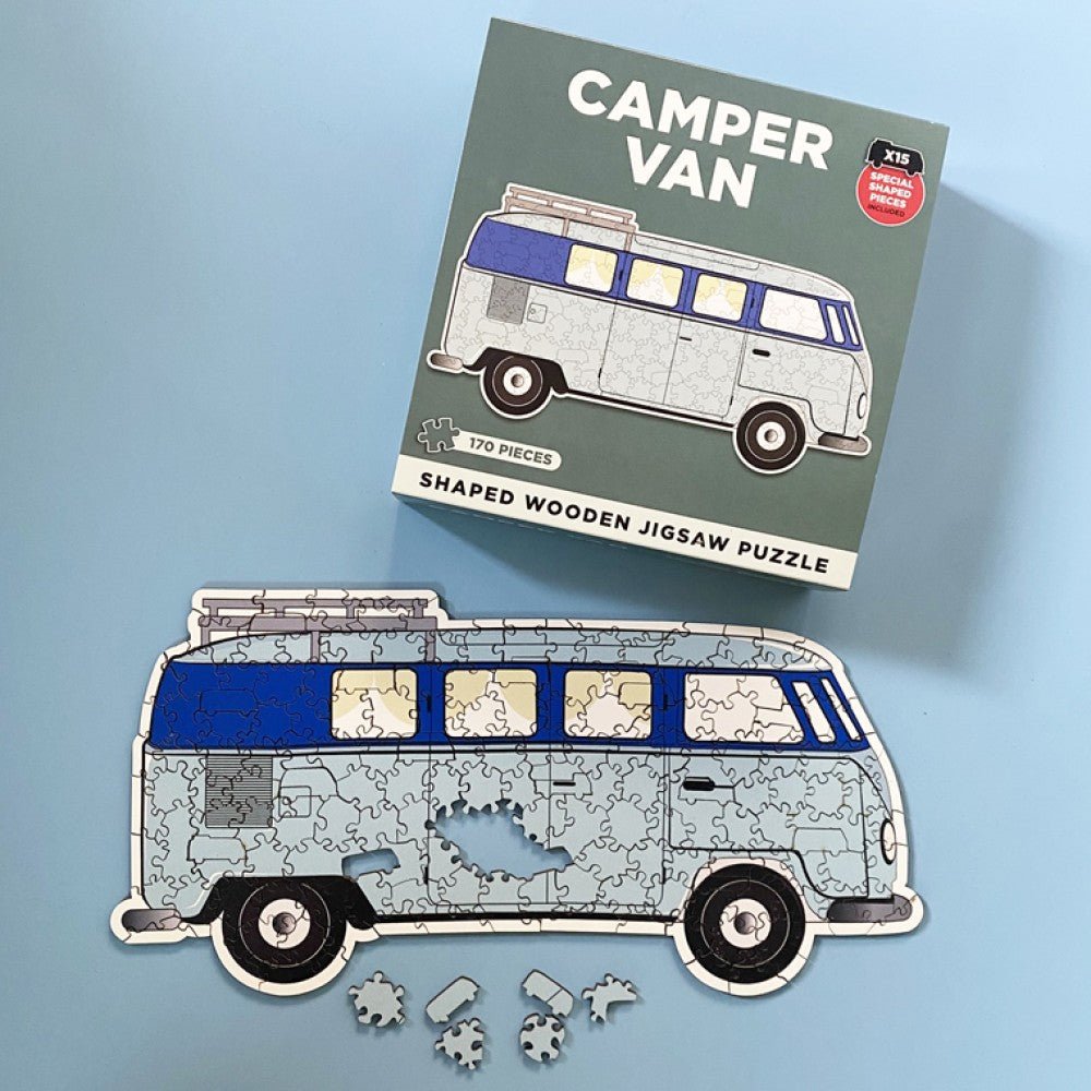 WOODEN SHAPED CAMPER VAN JIGSAW - Vroom Classics