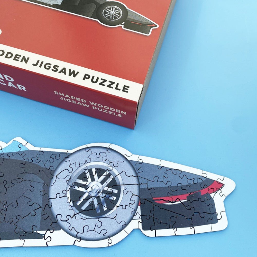 WOODEN SHAPED F1 CAR JIGSAW - Vroom Classics